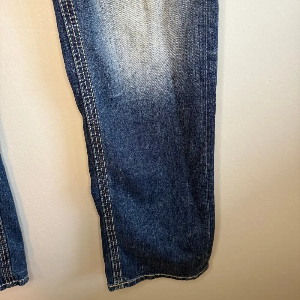 Affliction Jeans Men's Y2K Ace Straight Slim Flex Stretch Blue Denim 38 x 33